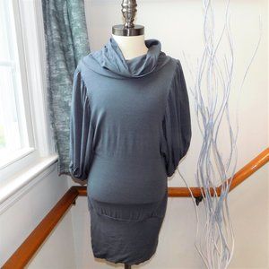 MUZZANGHEE Gray Cowl Neck Tunic Top Size Small